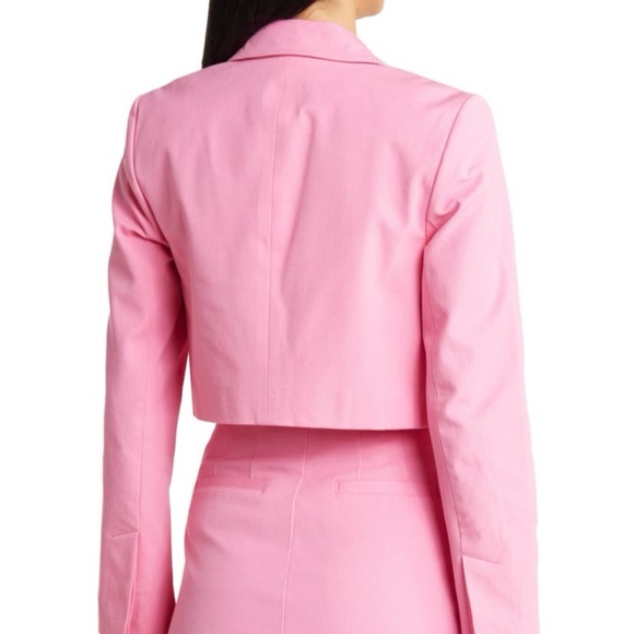 Derek Lam 10 Crosby Pink Courtney Cropped Blazer Size 8 - Picture 3 of 5